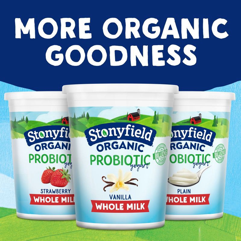 slide 8 of 12, Stonyfield Organic Probiotic Vanilla Whole Milk Yogurt - 32oz, 32 oz