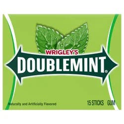 WRIGLEY''S DOUBLEMINT Mint Gum Chewing Gum, 15 Stick Pack
