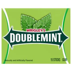 WRIGLEY''S DOUBLEMINT Mint Gum Chewing Gum, 15 Stick Pack