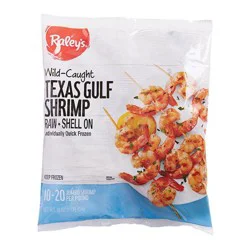 Raley's Wild-Caught Texas Gulf Shrimp, Raw, Shell On, Frozen, 10-20 ct, 16 oz