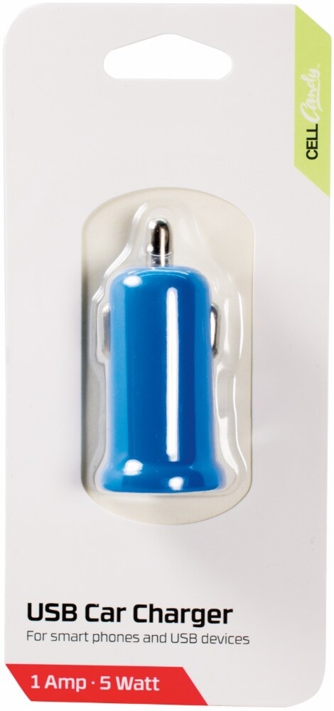 slide 1 of 1, CELLCandy Ultra Low Profile USB Car Charger - Tropical Blue, 1 ct