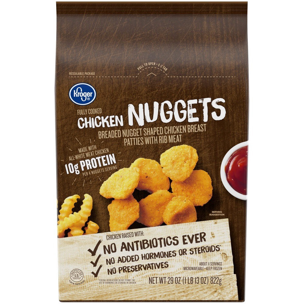 slide 2 of 3, Kroger Chicken Nuggets, 29 oz