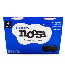 noosa Blueberry Aussie Style Yogurt - 5g Protein 4ct/4oz cups
