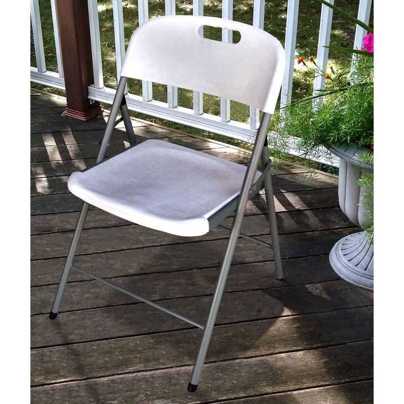 slide 1 of 3, Peakform Resin Folding Chair Off White, 1 ct