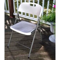 Peakform Resin Folding Chair Off White