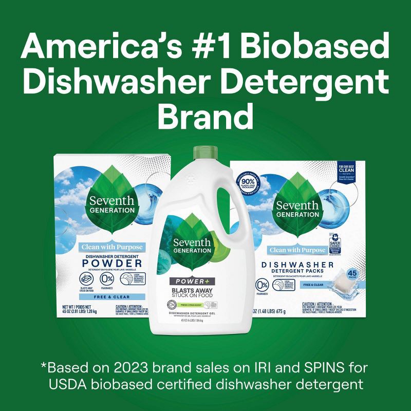 slide 8 of 9, Seventh Generation Ultra Power Plus Dishwasher Detergent Gel - 4lb, 4 lb