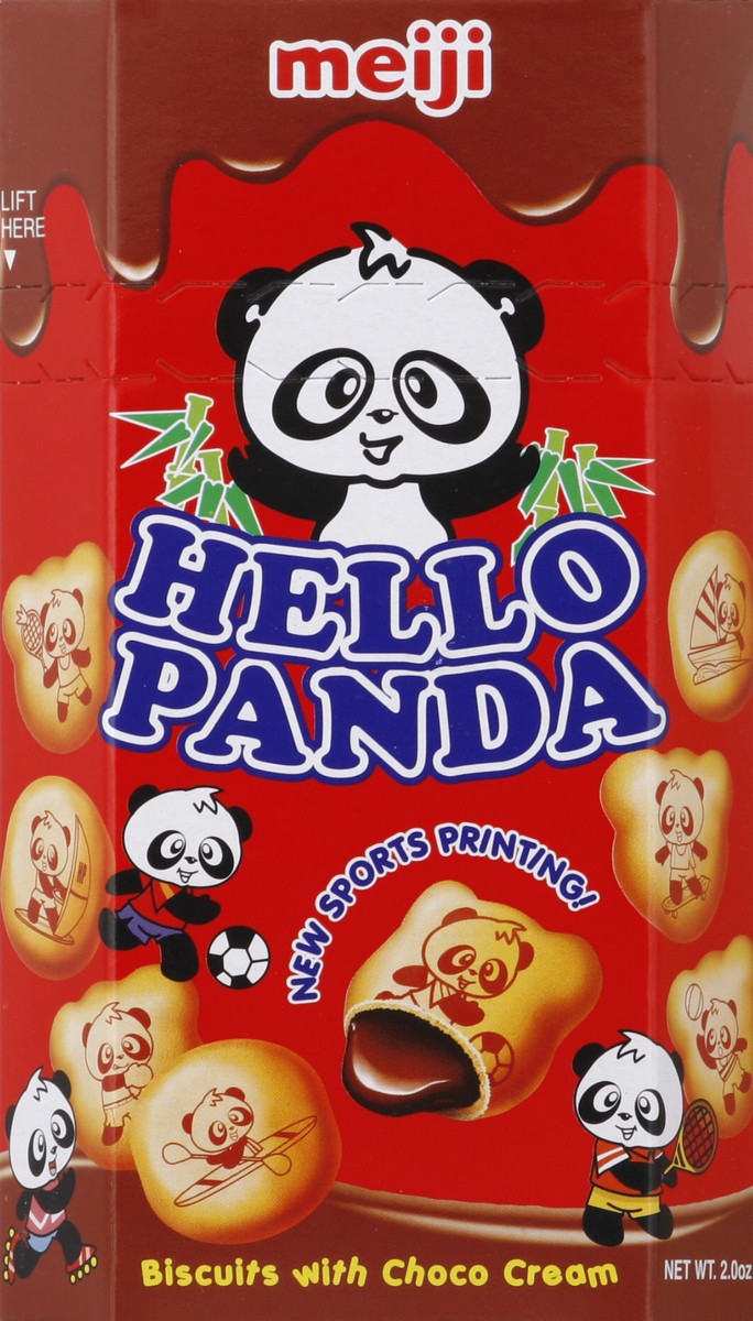 slide 2 of 5, Meiji Hello Panda Biscuits With Chocolate Cream, 2 oz