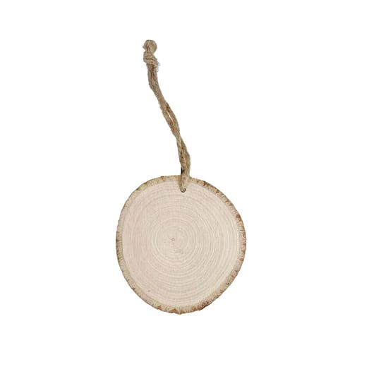slide 1 of 3, 5 Pack 4" Natural Round Diy Basswood Ornaments By Make Market, 5 ct