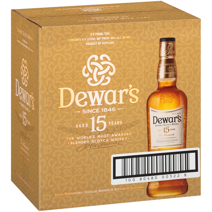 slide 2 of 3, Dewar's DewarS 15 Year Old Blended Scotch Whisky 40% 75Cl/750Ml, 750 ml