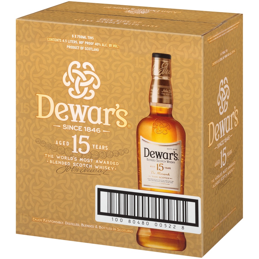 slide 3 of 3, Dewar's DewarS 15 Year Old Blended Scotch Whisky 40% 75Cl/750Ml, 750 ml