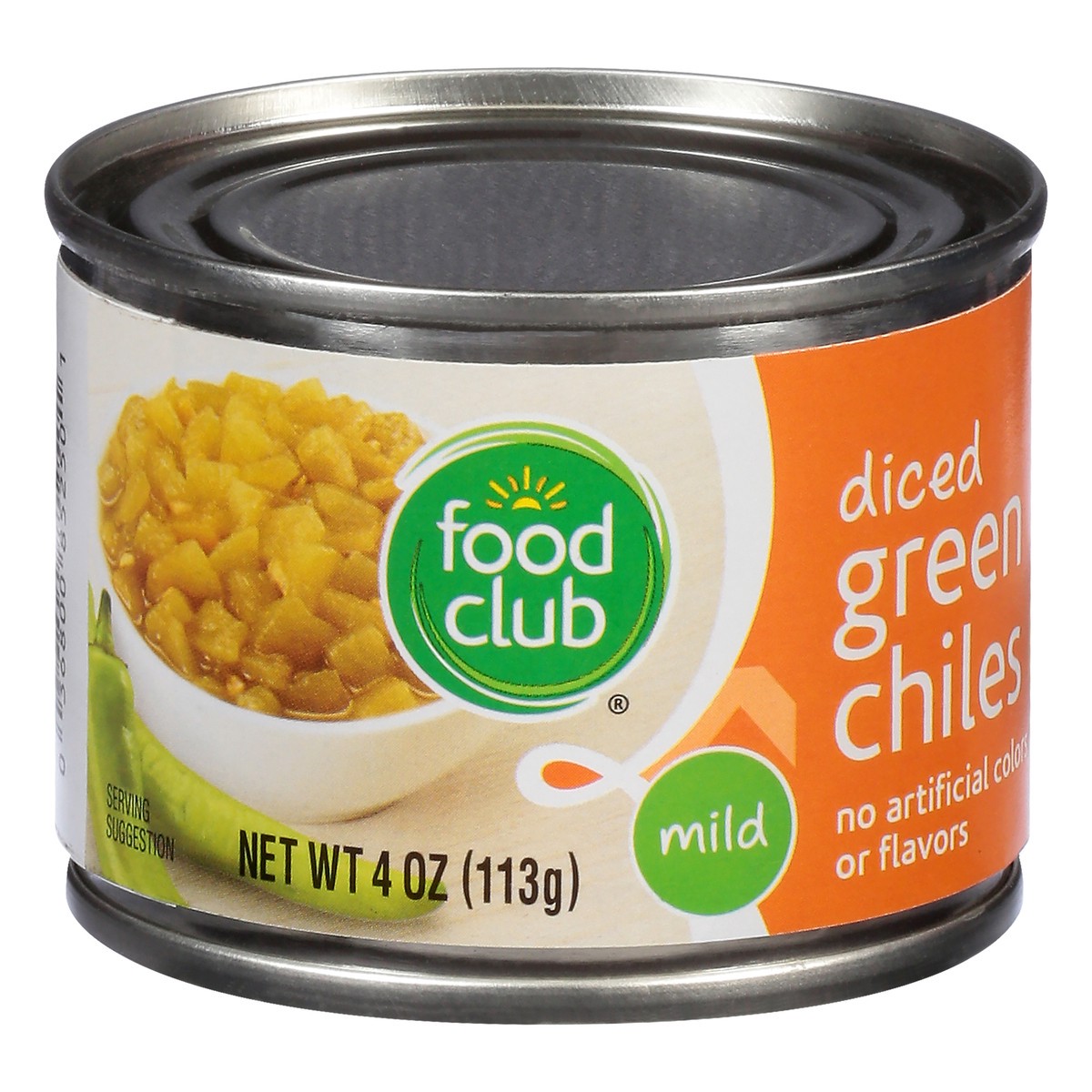 slide 13 of 13, Food Club Diced Mild Green Chiles 4 oz Can, 4 oz