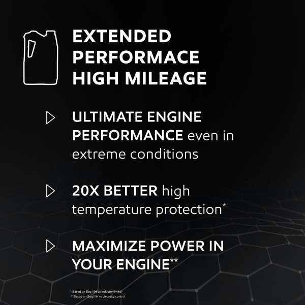 slide 8 of 25, Mobil 1 Extended Performance High Mileage Full Synthetic Motor Oil 5W-30, 5 Quart, 5 qt