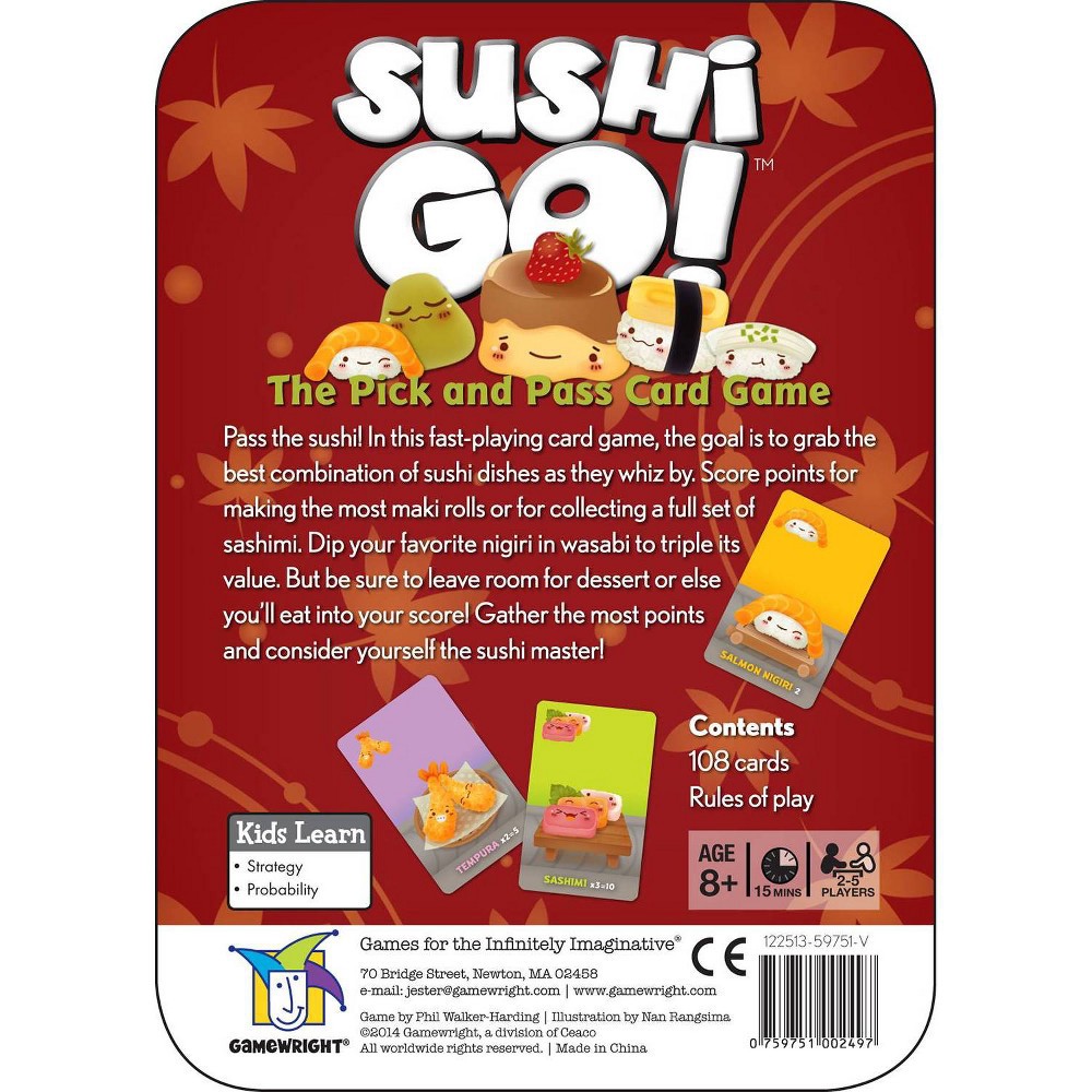 slide 3 of 3, Gamewright Sushi Go Card Game, 1 ct