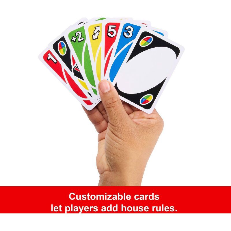 slide 5 of 7, Mattel UNO Card Game for Kids, Adults & Family Game Night, Original Game of Matching Colors & Numbers, 1 ct