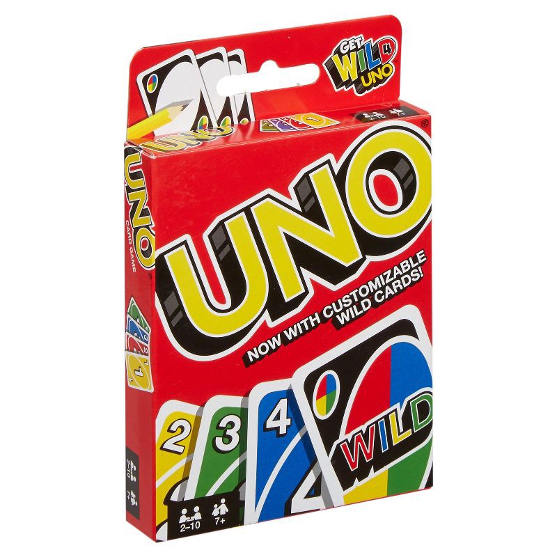 slide 7 of 7, Mattel UNO Card Game for Kids, Adults & Family Game Night, Original Game of Matching Colors & Numbers, 1 ct