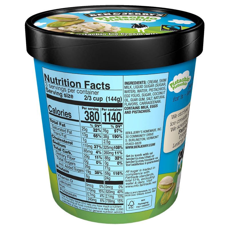 slide 2 of 7, Ben & Jerry's Pistachio Pistachio Ice Cream - 16oz, 16 oz