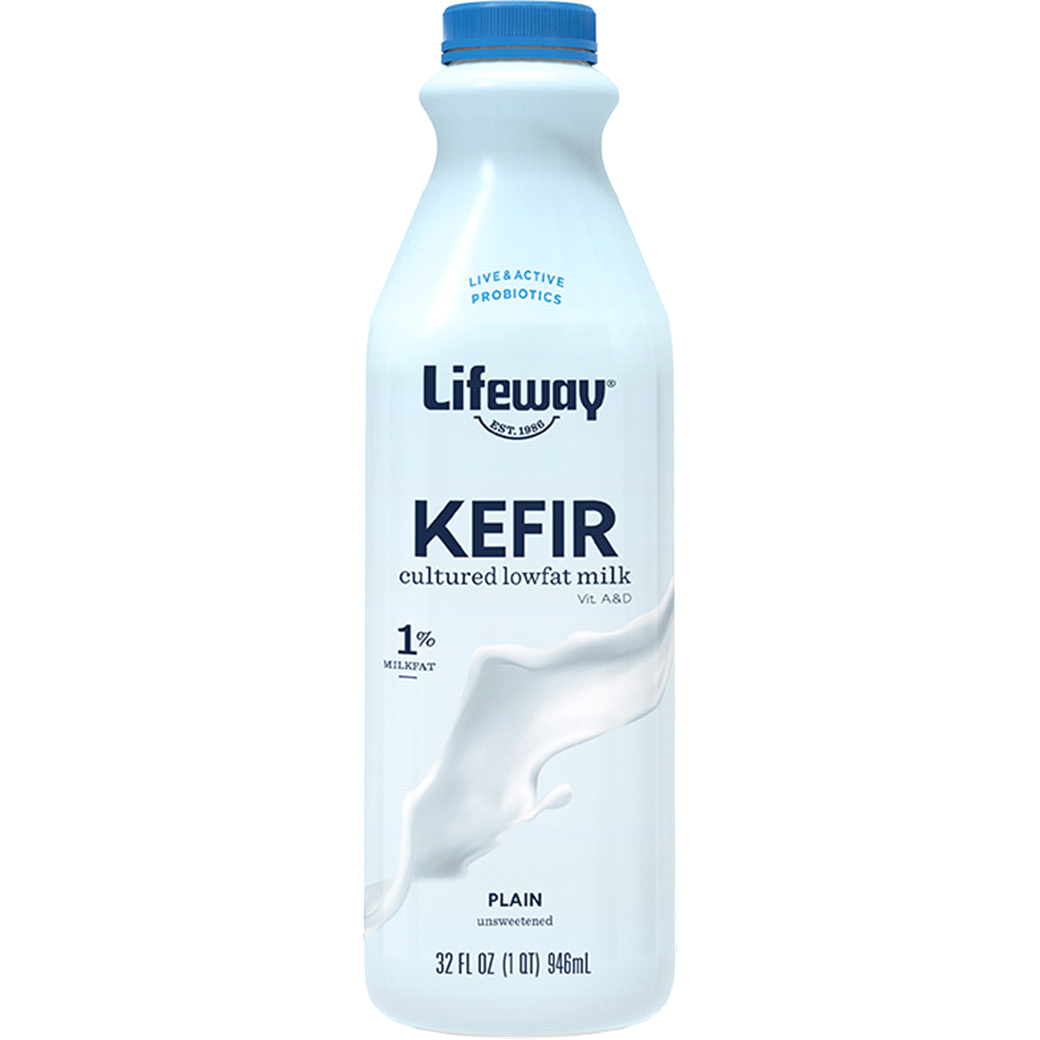 slide 1 of 1, Lifeway Kefir, Plain Unsweetened, 32 fl oz