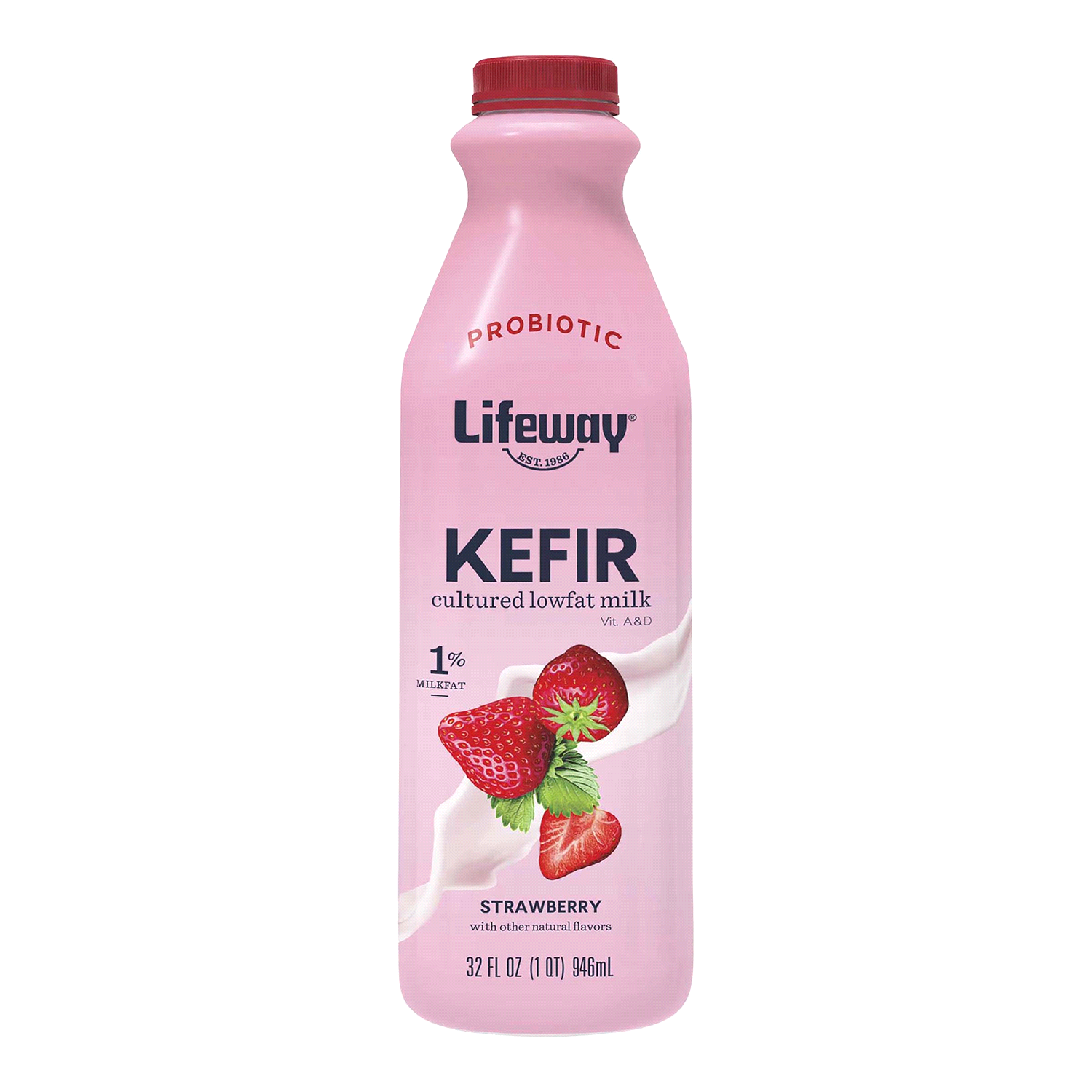 slide 1 of 2, Lifeway Kefir, Strawberry - 32 fl oz, 32 fl oz