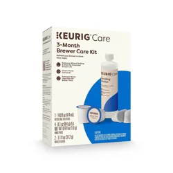 Keurig 3 Month Brewer Care Kit: Descaling Solution & Cleaner for Coffee Maker Maintenance