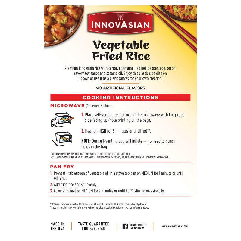 slide 6 of 11, InnovAsian Cuisine InnovAsian Frozen Vegetable Fried Rice - 18oz, 18 oz