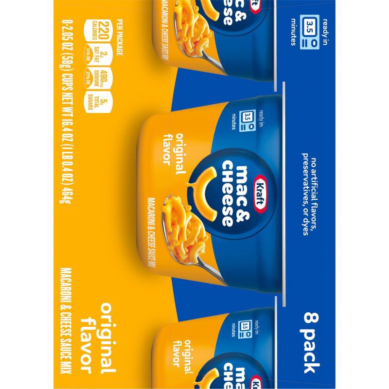 slide 18 of 19, Kraft Original Mac and Cheese Cups Easy Microwavable Dinner - 16.4oz/8ct, 16.4 oz, 8 ct