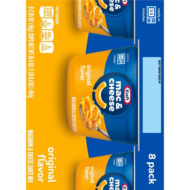 slide 19 of 19, Kraft Original Mac and Cheese Cups Easy Microwavable Dinner - 16.4oz/8ct, 16.4 oz, 8 ct