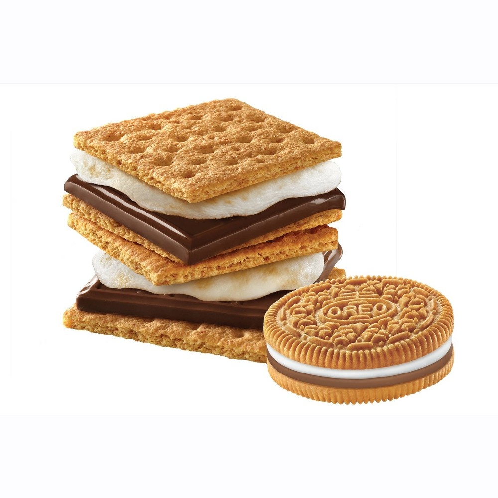 slide 6 of 7, Oreo S'mores Sandwich Cookies Family Size, 12.2 oz