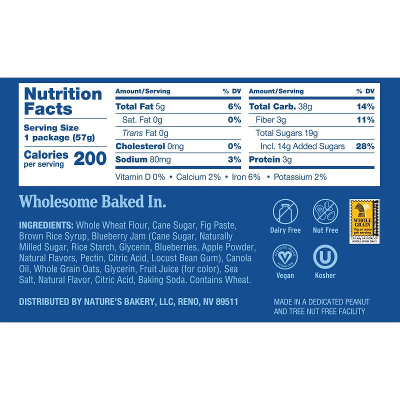 slide 2 of 3, Nature's Bakery Blueberry Fig Bar - 6ct, 6 ct