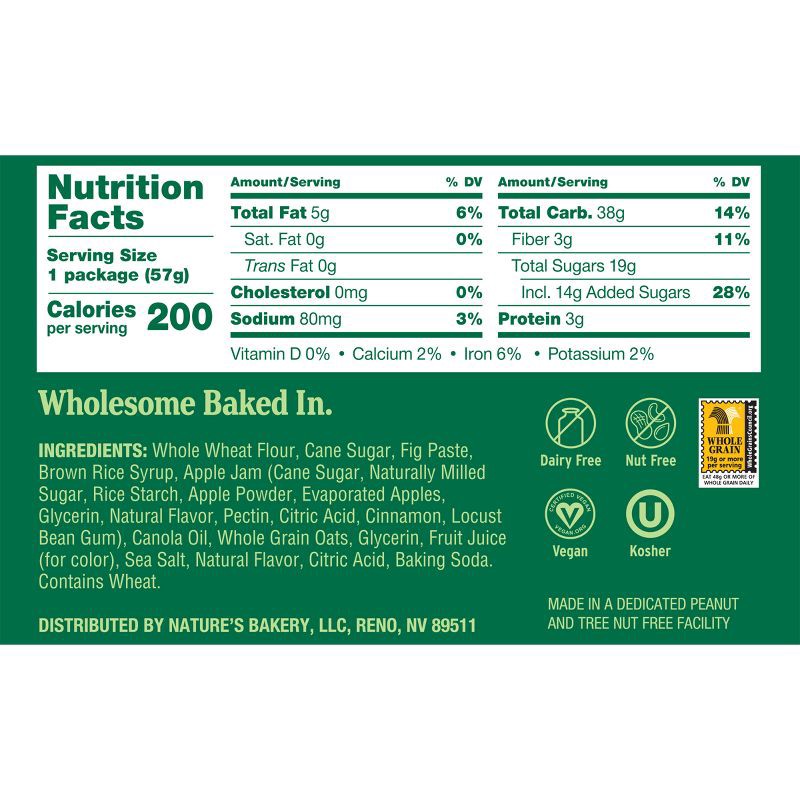 slide 2 of 3, Nature's Bakery Apple Cinnamon Fig Bar - 6ct, 6 ct