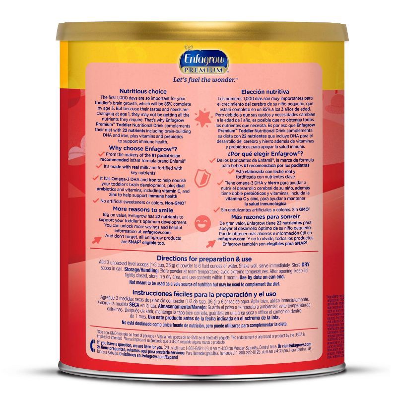 slide 10 of 10, Enfagrow Premium Powder Toddler Formula - 32oz, 32 oz