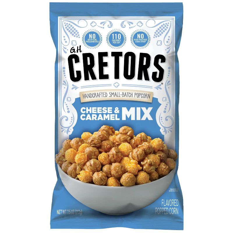 slide 1 of 7, G.H. Cretors Cheese & Caramel Popcorn Mix - 7.5oz, 7.5 oz
