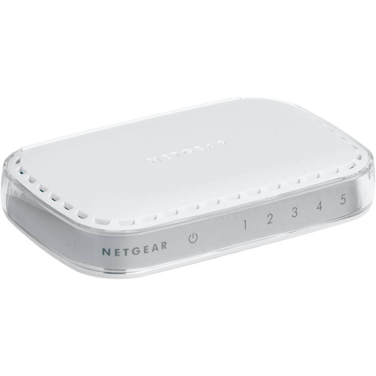 slide 1 of 3, Netgear 5 - Port Gigabit Ethernet Switch - White (GS605NA), 1 ct