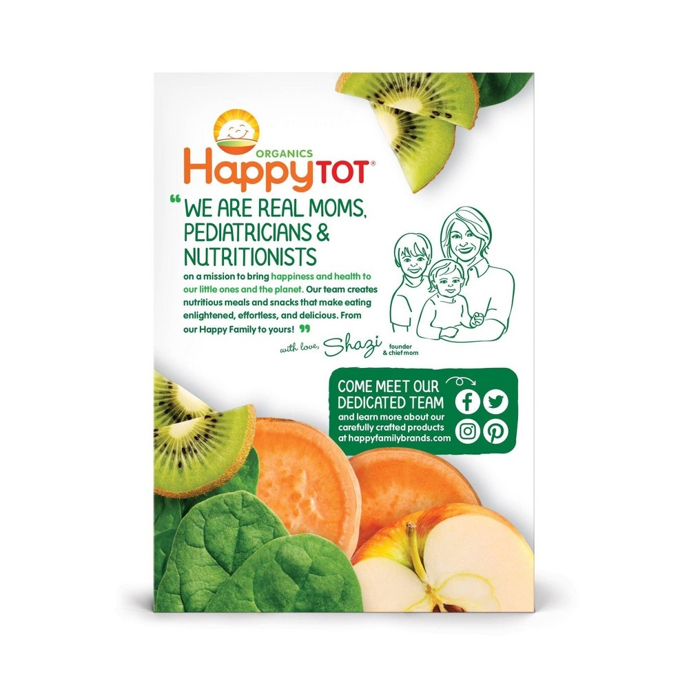 slide 2 of 3, HappyTot Love My Veggies 4pk Organic Spinach Apples Sweet Potatoes & Kiwi - 16.88oz, 4 ct, 16.88 oz