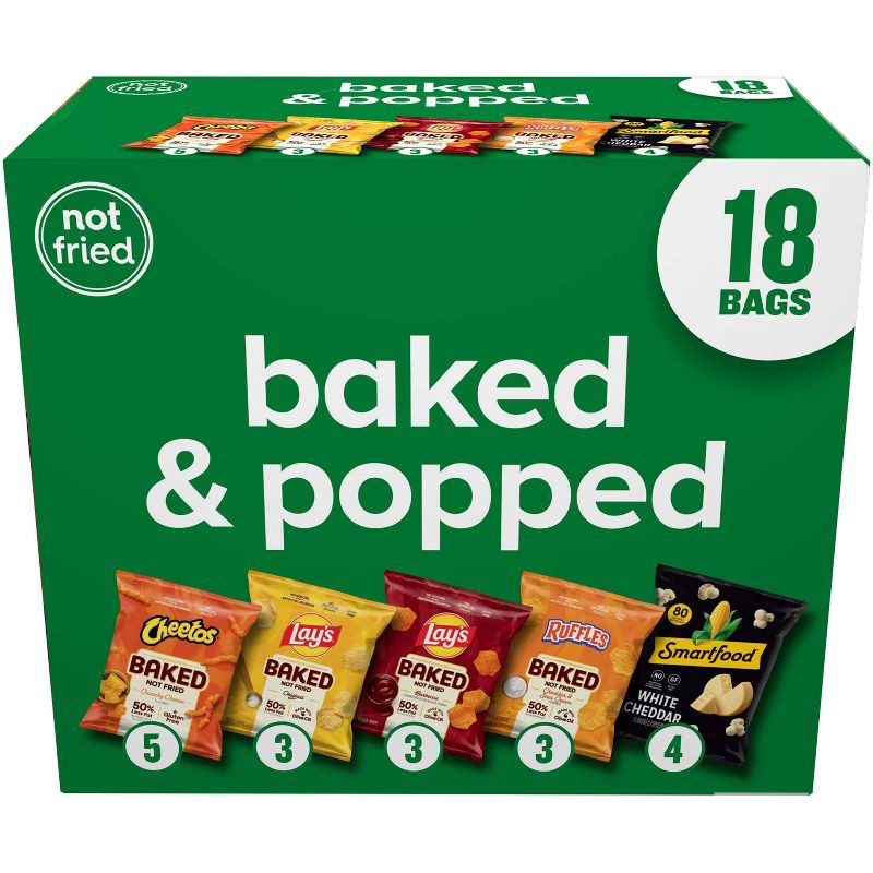 slide 1 of 9, Frito-Lay Snacks Baked & Popped Mix Variety Pack - 18ct, 18 ct