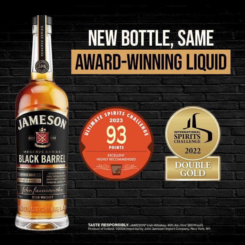slide 10 of 10, Jameson Black Barrel Whiskey - 750ml Bottle, 750 ml