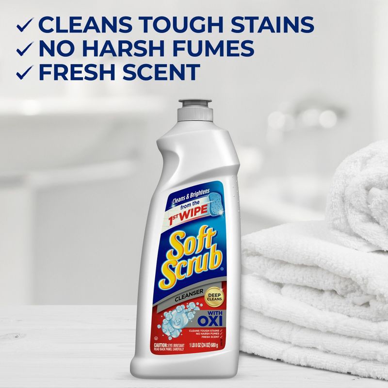 slide 6 of 8, Soft Scrub Multi-Purpose Bathroom Cleanser with Oxi - 36oz, 36 oz