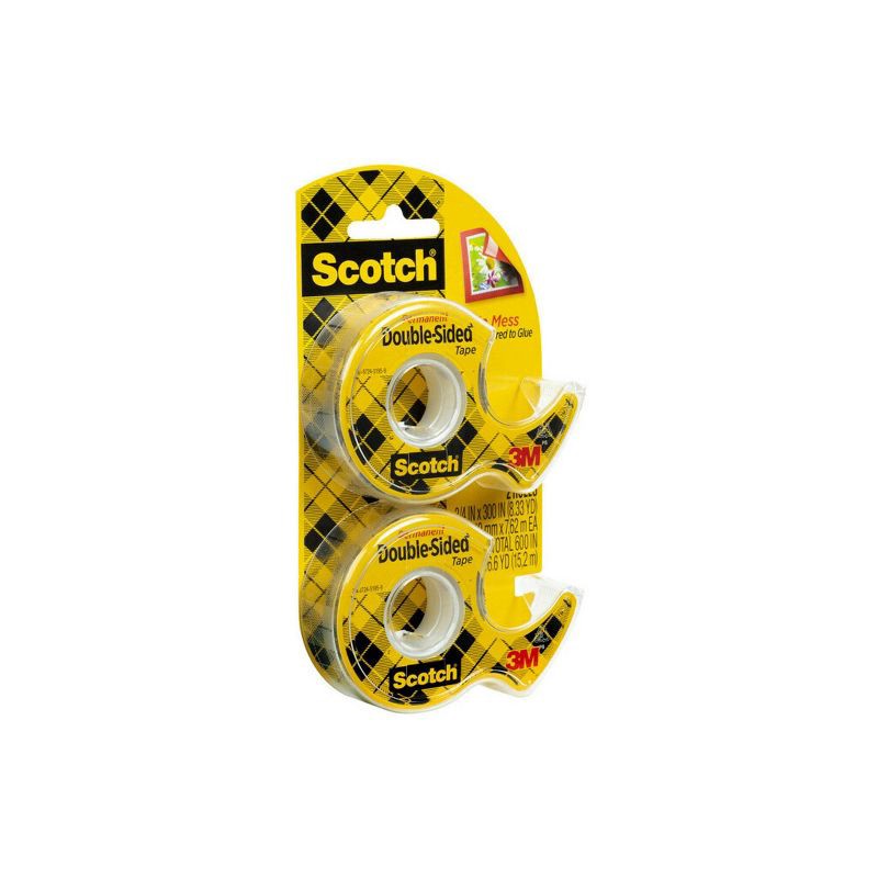 slide 17 of 17, Scotch 2pk Double Sided Permanent Tape .75" x 300", 2 ct