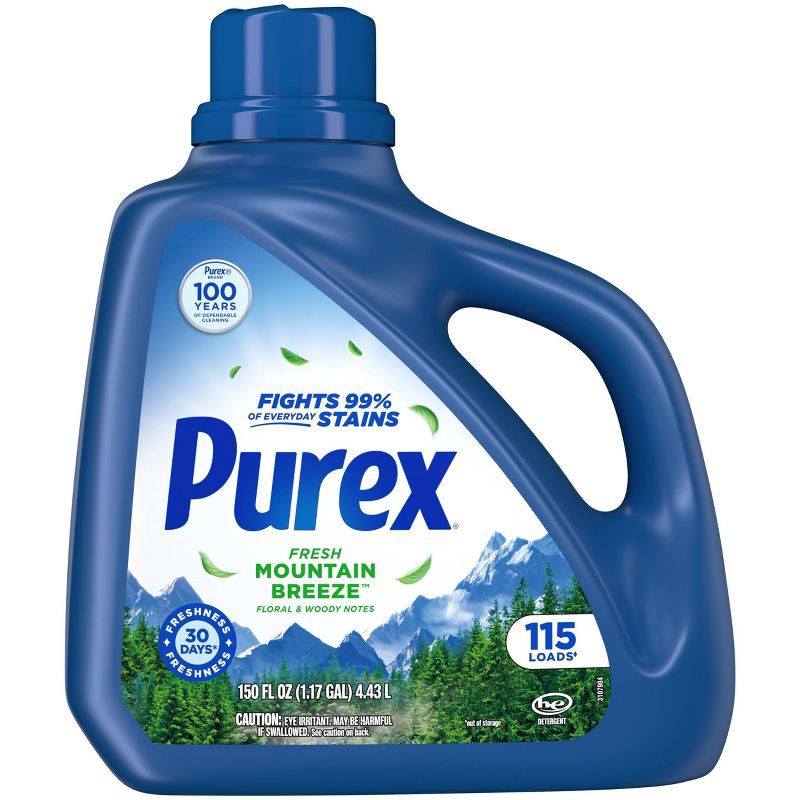 slide 1 of 10, Purex Fresh Mountain Breeze HE Liquid Laundry Detergent 115 Loads - 150 fl oz, 150 fl oz
