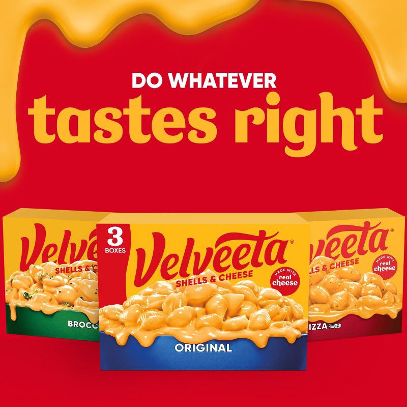 slide 8 of 9, Velveeta Shells & Cheese Original Mac and Cheese Dinner - 36oz/3ct, 36 oz, 3 ct