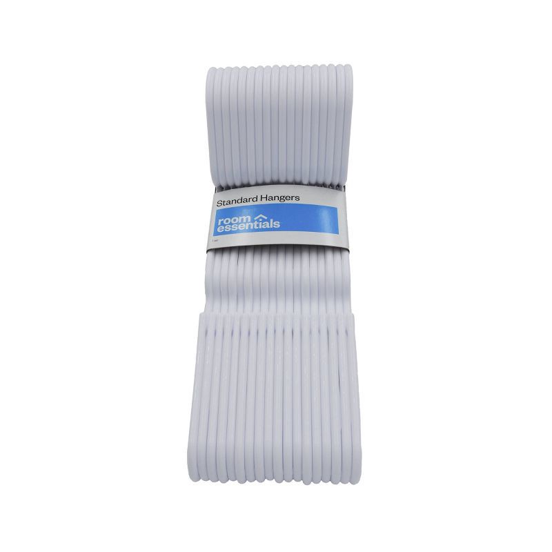 Mainstay 18-Pack Standard Plastic Hangers (White, 1 Pack)