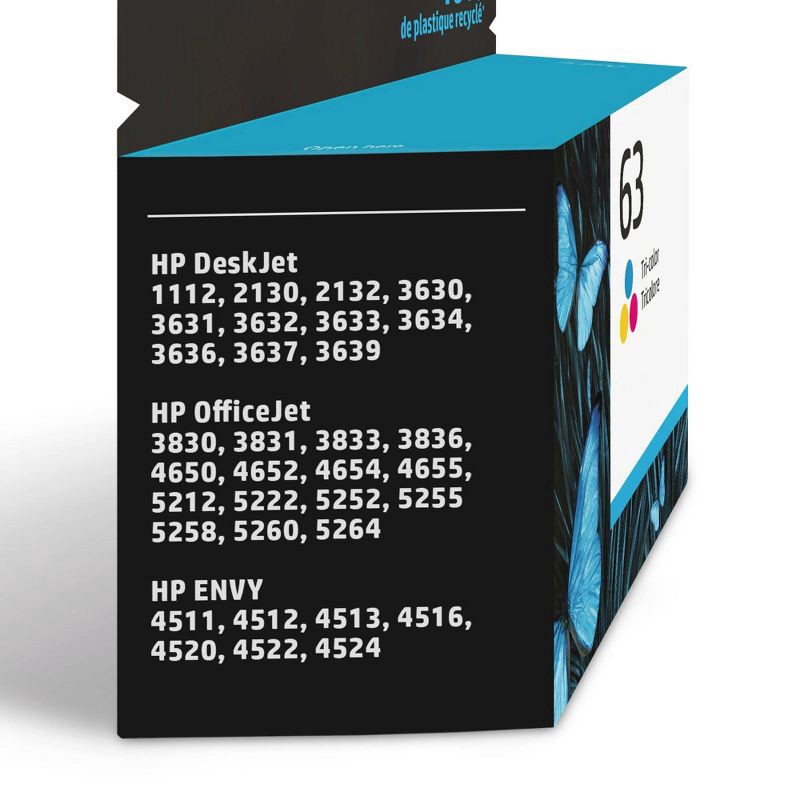 slide 2 of 6, HP Inc. HP 63 Single Ink Cartridge - Tri-color (F6U61AN_140), 1 ct