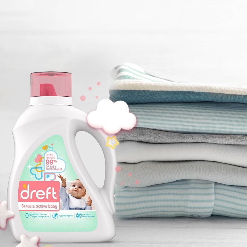 Dreft Stage 2: Active Baby Liquid Laundry Detergent - 92 Fl Oz 92 Fl Oz ...