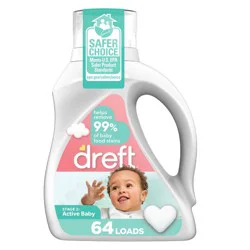 Dreft Original Stage 2: Active Baby HE Liquid Laundry Detergent 64 Loads - 92 fl oz