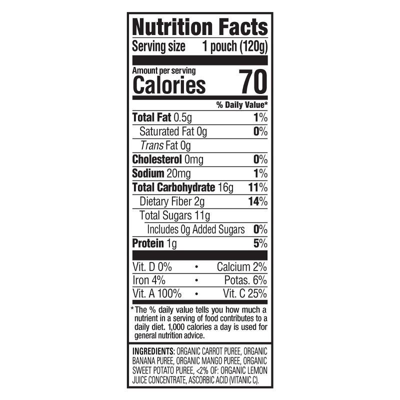 slide 7 of 8, Happy Baby Happy Tot Organics Love My Veggies Stage 4 - Organic Carrots/Bananas - 4.22oz/4pk, 4.22 oz, 4 ct