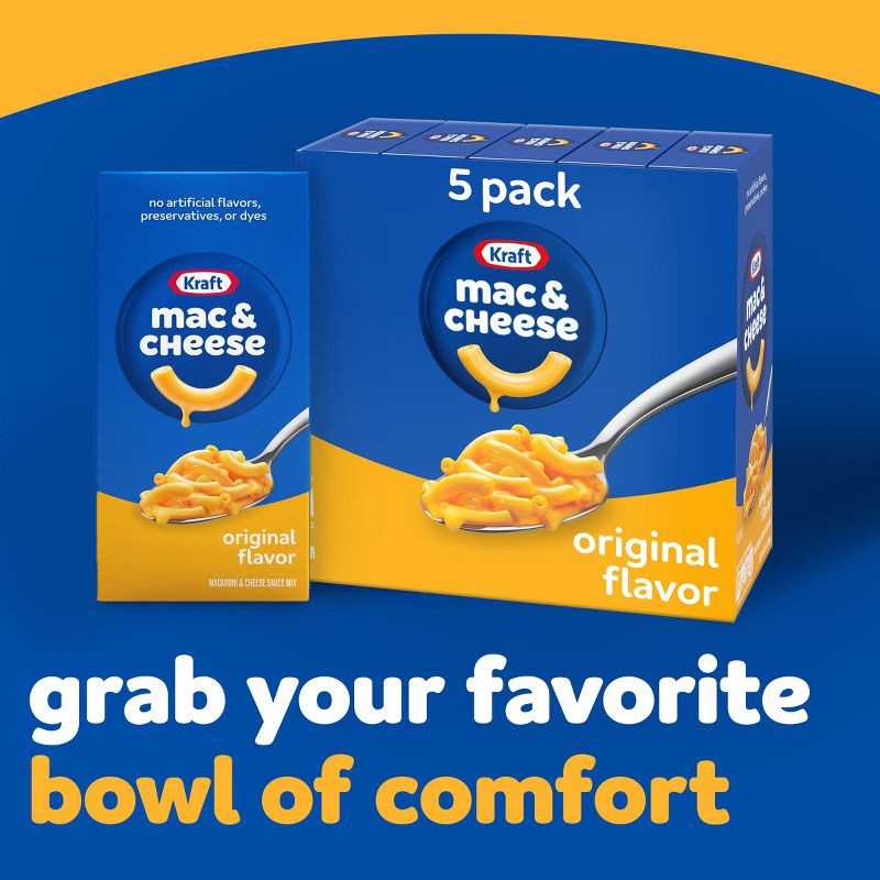 slide 8 of 9, Kraft Original Mac and Cheese Dinner - 36.25oz/5ct, 36.25 oz, 5 ct