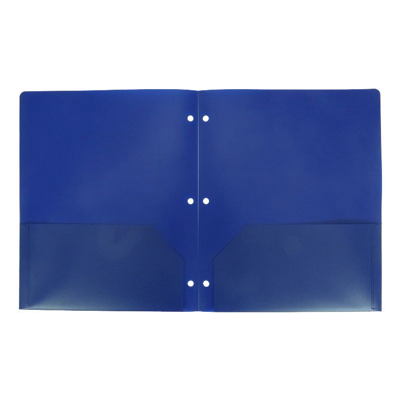 slide 2 of 3, 2 Pocket Plastic Folder Blue - up&up™, 1 ct