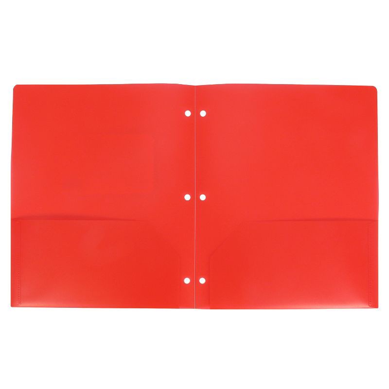 slide 2 of 3, 2 Pocket Plastic Folder Red - up&up™, 1 ct