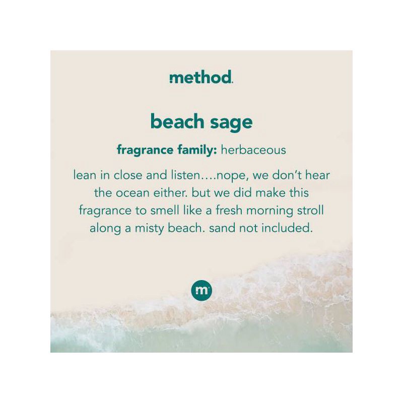 slide 6 of 6, Method Beach Sage HE Concentrated Liquid Laundry Detergent 66 Loads - 53.5 fl oz, 53.5 fl oz
