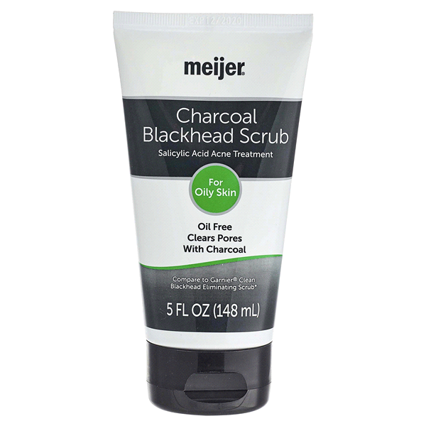 slide 1 of 2, Meijer Charcoal Blackhead Scrub For Oily Skin, 5 oz