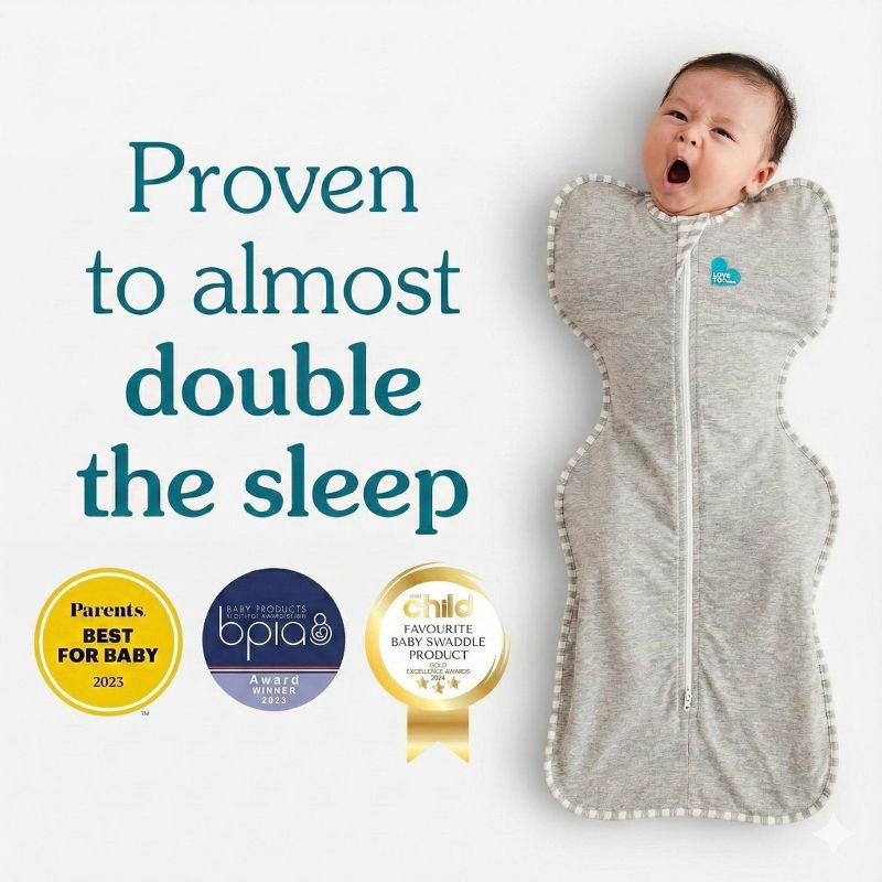 slide 3 of 9, Love to Dream Swaddle Up Sleep Sack- Cotton 1.0 TOG - Gray - NB, 1 ct